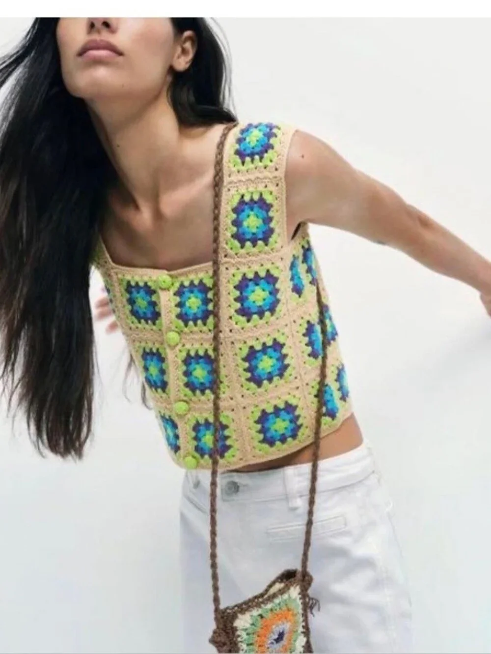 Beautiful Zara Granny Square Tank - Picture 2 of 5